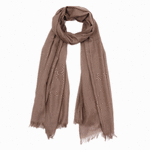 Wo Fatchin Clay Brown Solid Scarf thumbnail