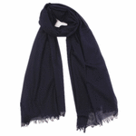 Wo Fatchin Midnight Blue Solid Scarf thumbnail