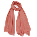 Wo Fatchin Coral Pink Solid Scarf thumbnail