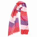 Wo Fatchin Multi Pink Color Block Scarf thumbnail