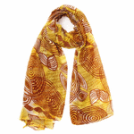 Wo Fatchin Stripes and Spiral Yellow Leaf Scarf thumbnail