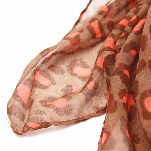 Animal Print - Bubble Gum Pink Leopard Scarf
