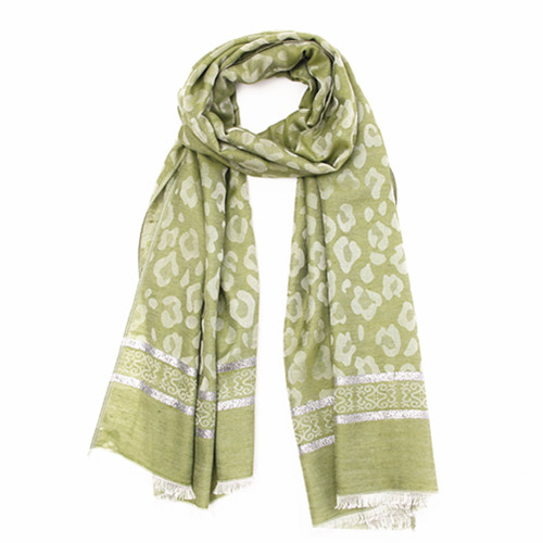 Moss Green and Spots Scarf