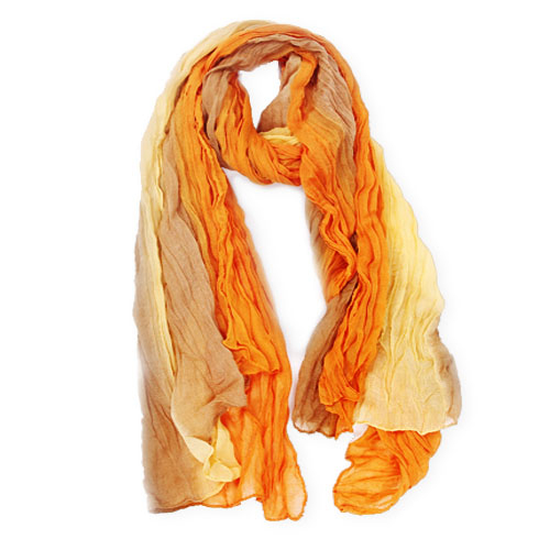 Yellow Crinkle Scarf
