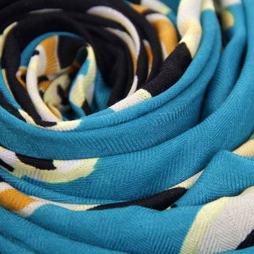 Gold and Blue Scarf