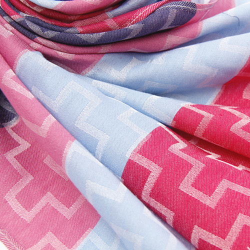 Pinks and Blues Color Block Scarf