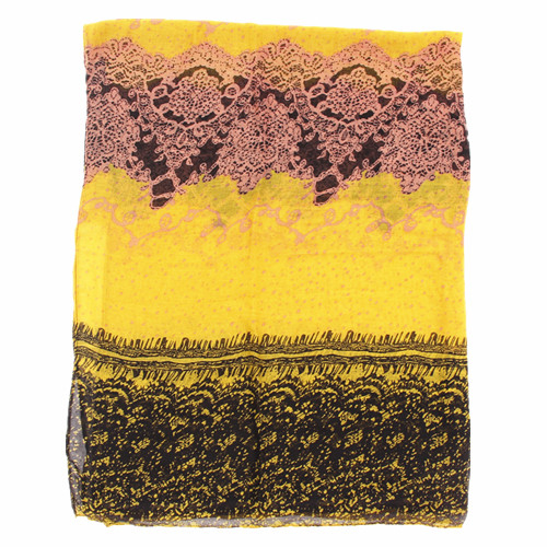 Buttercup Yellow Floral Royal Scarf