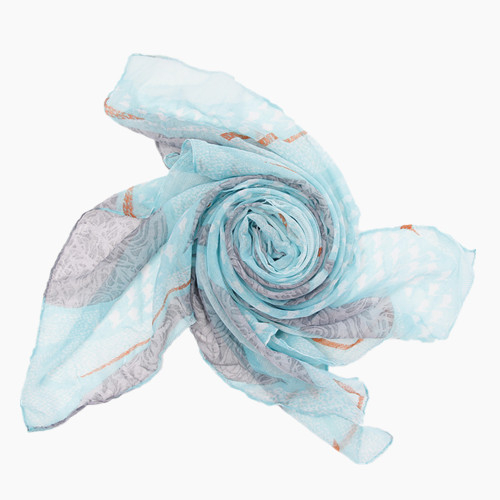 Pale Blue and Lavender Scarf