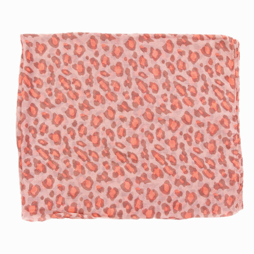 Animal Print - Powder Pink Leopard Scarf